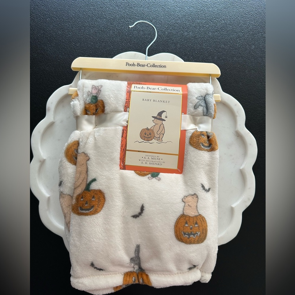 Pooh-Bear-Collection Halloween Baby Blanket